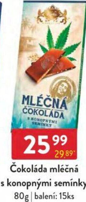 Qanto Čokoláda mléčná s konopnými semínky nabídka