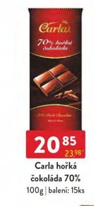 Qanto Carla hořká čokoláda 70% nabídka