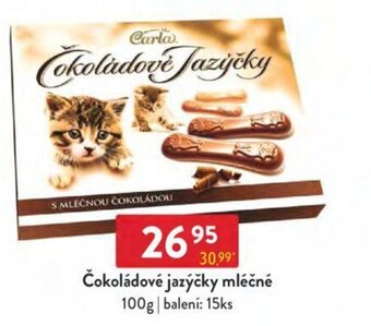 Qanto Čokoládové jazýčky mléčné 100g nabídka