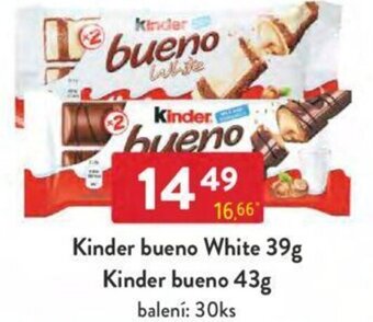 Qanto Kinder bueno White 39g Kinder bueno 43g nabídka