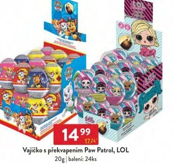 Qanto Vajíčko s překvapením Paw Patrol, LOL 20g nabídka