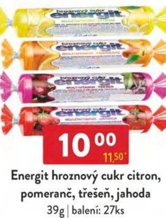 Qanto Energit hroznový cukr citron, pomeranč, třešeň, jahoda 39g nabídka