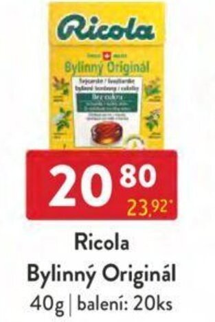 Qanto Ricola Bylinný Originál 40g nabídka