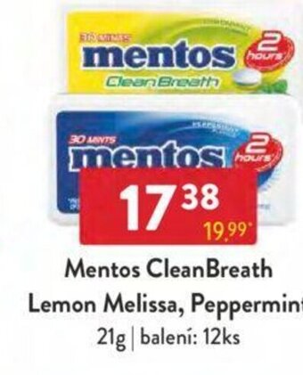 Qanto Mentos CleanBreath Lemon Melissa, Peppermint 21g nabídka