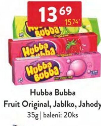 Qanto Hubba Bubba Fruit Original, Jablko, Jahody 35g nabídka