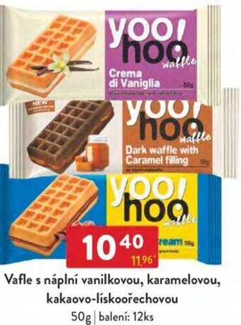 Qanto Vafle s náplní vanilkovou, karamelovou, kakaovo-lískoořechovou 50g nabídka