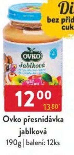 Qanto Ovko přesnídávka jablková 190g nabídka