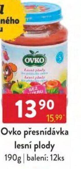 Qanto Ovko přesnídávka lesní plody 190g nabídka