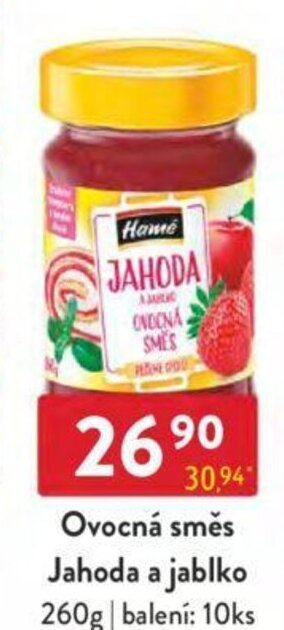 Qanto Ovocná směs Jahoda a jablko 260g nabídka