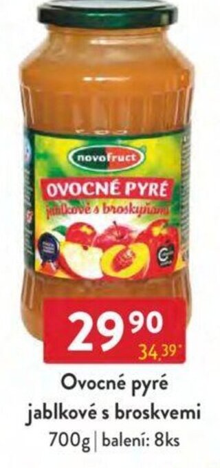 Qanto Ovocné pyré jablkové s broskvemi 700g nabídka