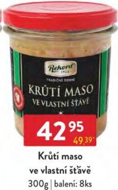 Qanto Krůtí maso ve vlastní šťávě 300g nabídka