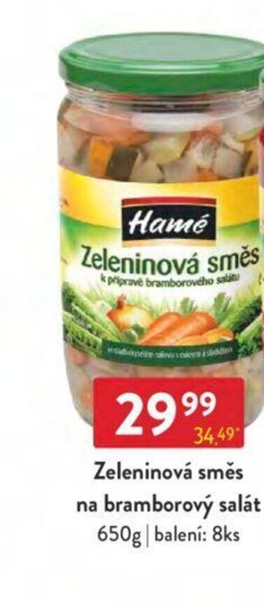 Qanto Hamé Zeleninová směs na bramborový salát 650g nabídka