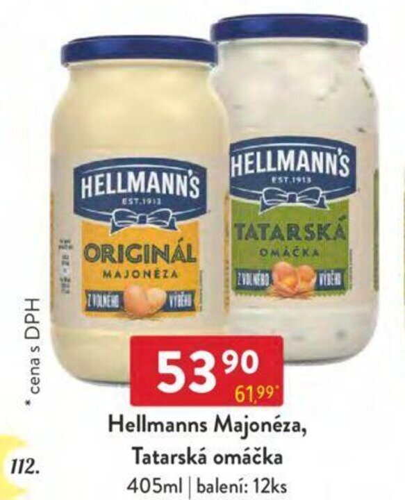 Qanto Hellmanns Majonéza, Tatarská omáčka 405ml nabídka