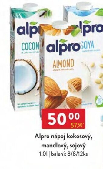 Qanto Alpro nápoj kokosový, mandlový, sojový 1,0 l. nabídka