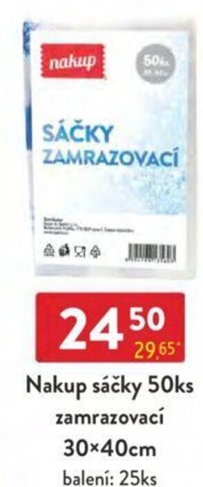 Qanto Nakup sáčky 50ks zamrazovací 30x40cm nabídka