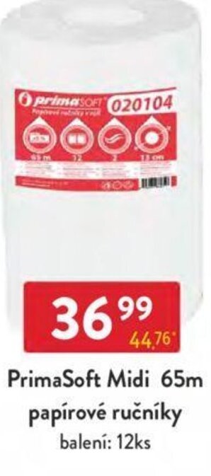 Qanto PrimaSoft Midi 65m papírové ručníky nabídka