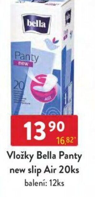 Qanto Vložky Bella Panty new slip Air 20ks nabídka