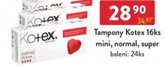 Qanto Tampony Kotex 16ks mini, normal, super nabídka