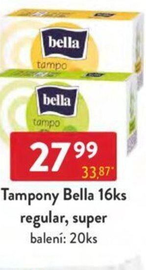 Qanto Tampony Bella 16ks regular, super nabídka