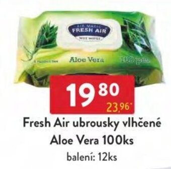 Qanto Fresh Air ubrousky vlhčené Aloe Vera 100ks nabídka