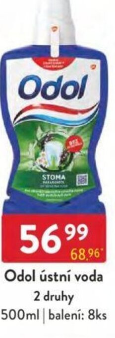 Qanto Odol ústní voda 2 druhy 500ml nabídka