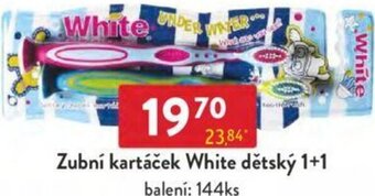 Qanto Zubní kartáček White dětský 1+1 nabídka