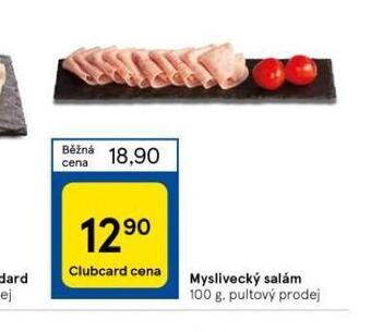 Tesco Myslivecký salám nabídka