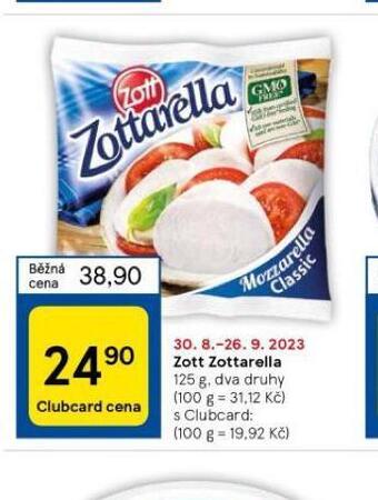 Tesco Zott zotarella nabídka