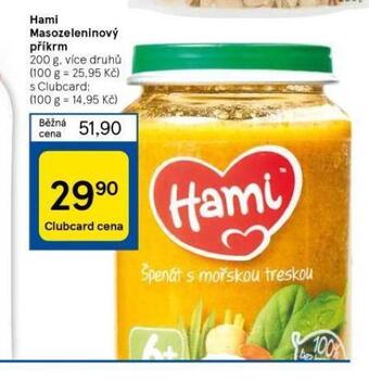 Tesco Hami masozeleninový příkrm nabídka