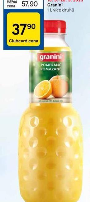 Tesco Granini nabídka