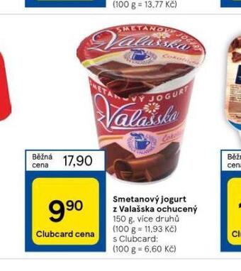 Tesco Smetanový jogurt z valašska ochucený nabídka