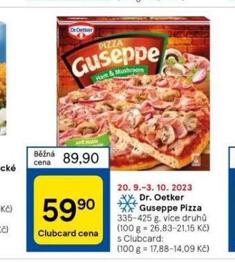 Tesco Dr. oetker guseppe pizza nabídka