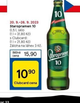 Tesco Pivo staropramen 10 nabídka