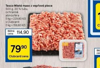 Tesco Mleté maso z vepřové plece nabídka