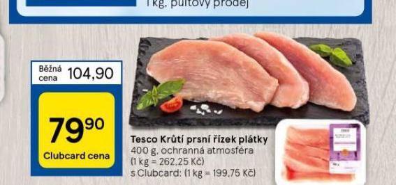 Tesco Krůtí prsní řízek plátky nabídka