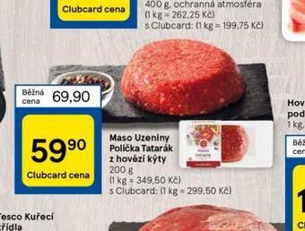 Tesco Tatarák z hovězí kýty nabídka