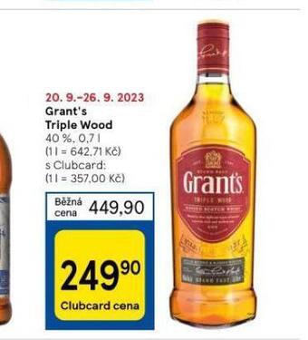 Tesco Grant´s triple wood nabídka