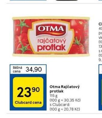 Tesco Otma rajčatový protlak nabídka