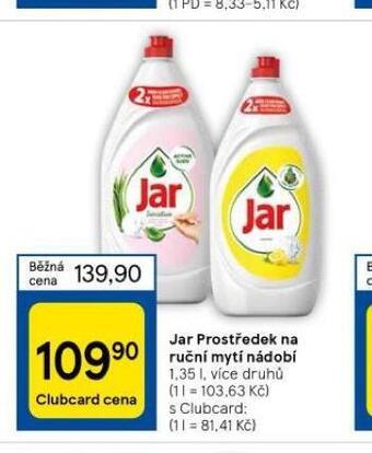 Tesco Jar prostředek na nádobí nabídka