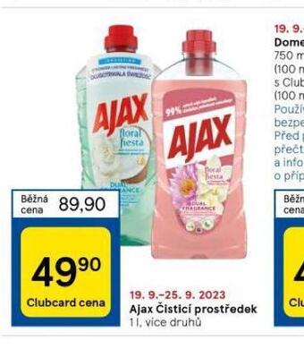 Tesco Ajax čistící prostředek nabídka