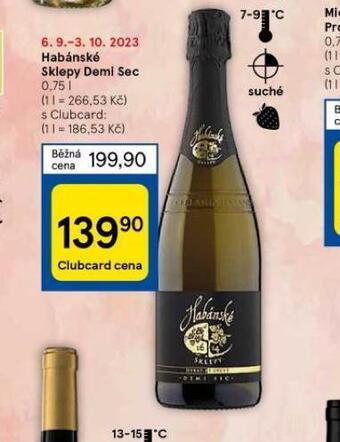 Tesco Habánské sklepy demi sec nabídka