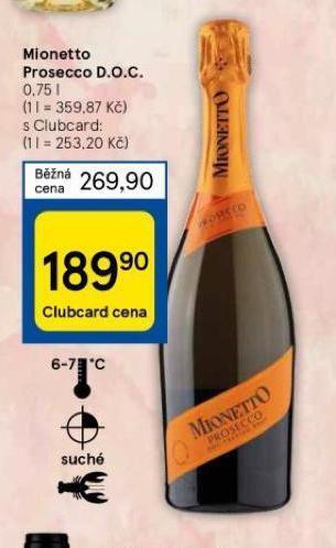 Tesco Mionetto prosecco d.o.c nabídka