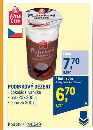 Makro Fine life pudinkový dezert 200 g nabídka