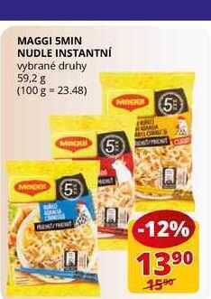 Flop Maggi smin nudle instantní vybrané druhy 59,2 g nabídka