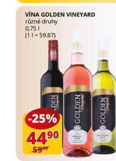 Flop Vína golden vineyard různé druhy 0,75l nabídka