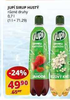 Jupí sirup hustý různé druhy 0,7l