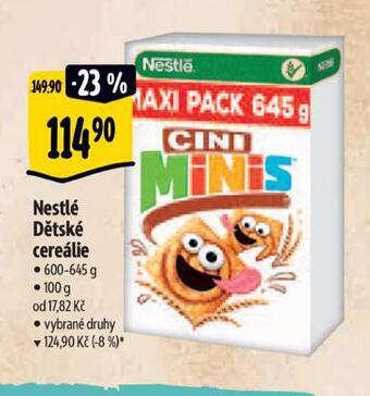 Albert Nestlé dětské cereálie nabídka
