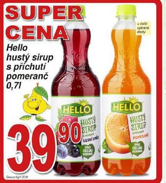 Hruška Hello sirup nabídka