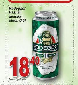 Hruška Pivo radegast nabídka