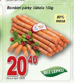 Hruška Bambini párky nabídka